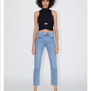 Zara high rise slim fit jeans